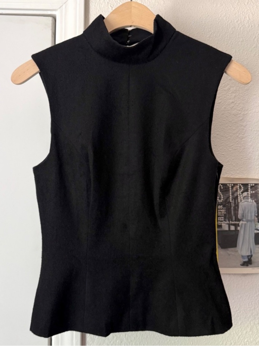Reformation x Kasey Musgraves Sutton
Back Bow Sleeveless Mock Turtle Neck Wool